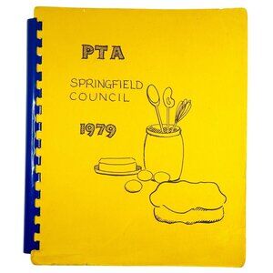 1979 Springfield PTA Cookbook – Missouri Spiral-Bound Vintage Recipes, 153 Pages